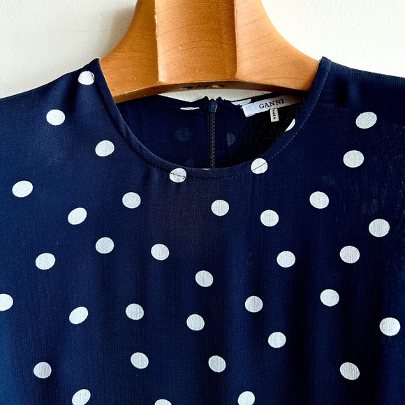 GANNI Marceau Georgette Polka Dot Dress | Size 38 (US 6) - Picture 8 of 13